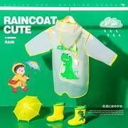 儿童雨衣雨鞋套装男童女童，4岁3岁幼儿宝宝，防水全身透明斗篷式雨披