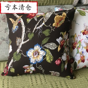 欧式美式田园花鸟抱枕套大号，双面图案沙发，靠垫靠枕套不含芯55