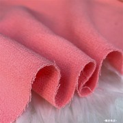 意大利进口加厚双层粉橘色绉纱羊毛西装大衣汉服高定设计师布面料