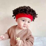 婴幼儿搞笑爆炸头帽宝宝可爱假发帽，子网红儿童，个性头男女童卷发帽