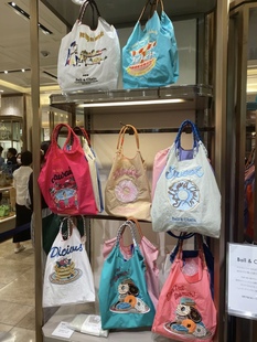 日本ballchain环保甜甜圈，帆布手提包单肩斜挎购物袋
