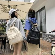 2018韩版学院风软皮双肩，包女百搭大容量，中学生书包旅行背包潮