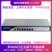 WAYOS维盟LQ-1000多WAN口智能QOS流控PPPOE认证上网行为管理AC控制器无线AP酒店wifi商用企业级千兆路由器