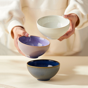 饭碗家用2024陶瓷高级感吃饭碗特别好看的釉下彩小碗个人专用