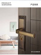 新中式卧室门锁室内房间静音家用通用型实木门锌合金把手锁