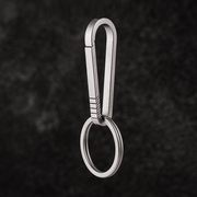 钛合金简约男士腰挂钥匙扣挂件，耐用创意个性汽车链，锁匙圈环扣挂饰