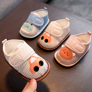 10个月宝宝鞋春秋男宝学走路一岁半婴儿布鞋软底女学步鞋室内小童