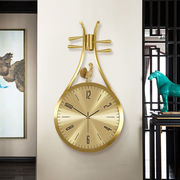 凯恩斯（KAIENSI）新中式琵琶琴挂钟客厅创意时尚家钟表艺术装饰
