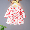 婴儿长袖连衣裙春秋4-5-6-7-8个月，宝宝公主裙纯棉，0-123岁女童裙子