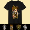 国潮复古风印花泰国大象动物图案衣服夏季青年男生休闲短袖T恤衫