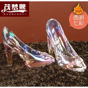 高档灰姑娘水晶玻璃鞋浪漫七夕送女友闺密生日家居饰品创意情人节