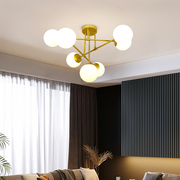 卧室灯LED网红现代简约客厅北欧轻奢风主卧房间灯创意吸顶灯