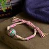 粉色大漆珠搭配同色系手绳约20mm每批珠，颜色纹路不同ty451