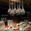 现代简约led餐厅灯，三头酒杯餐桌吧台饭厅，灯创意个性水晶玻璃吊灯