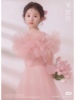 高端影楼拍摄主题唯美粉色连衣裙女童公主裙高级感礼服甜美芭比粉