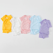 2023纯棉儿童短袖套装小女童夏季薄款宝宝短裤T恤两件套0-5岁