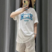 NIKE耐克短袖白色T恤女装夏季运动服宽松圆领休闲上衣FQ7011-100