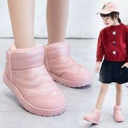 2023冬季儿童雪地靴，防水男童女童棉鞋，韩版中大童加绒保暖短靴