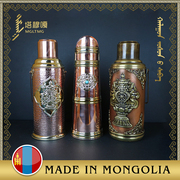蒙古纯铜雕花复古壶，家用保温暖壶塔穆嘎民族风格，大容量奶茶壶当布