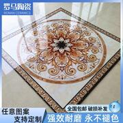 客厅拼花地砖800x800 玄关微晶石拼花瓷砖餐厅入户玄关地花拼图砖