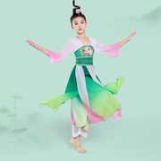 儿童古典舞演出服飘逸中国风咏荷舞蹈服女童独舞出水莲舞台表演服