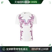 香港直邮versace范思哲男士巴洛克花纹弹力，棉短袖t恤v80086205