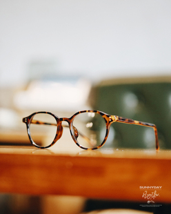 玳瑁色超轻细框Boston眼镜圆形蝌蚪同款近视镜架男女潮中性平光镜