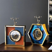 轻奢钟表创意个性艺术座钟台式客厅时尚时钟桌面摆钟欧式家用台钟