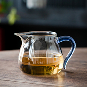 玻璃公道杯加厚耐热单个过滤日式茶具，配件茶漏套装茶海茶滤分茶器
