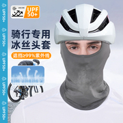 夏季户外骑行冰丝防晒头套男女摩旅电动车透气头巾防紫外线面罩