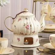陶瓷花茶壶花茶具欧式玻璃花草水果花果茶壶耐热蜡烛加热套装英式