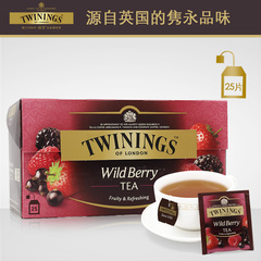Twinings川宁进口果茶综合野莓果香红茶25片*2盒茶包袋泡茶红茶叶