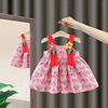 女宝宝夏季新婴儿(新婴儿)吊带，连衣裙6个月1-4岁小宝宝夏装女童纯棉公主裙