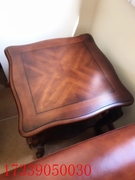 美式实木边几沙发角几方几复古小茶几，边桌欧式家具客厅桌