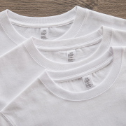 270g基本款美式复古重磅T恤余文乐白色纯棉无缝休闲短袖纯白色T恤
