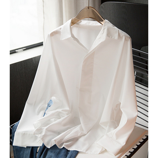 bluelu4900+件追加!升级版宽松纸片，人蝙蝠袖白衬衫上衣#