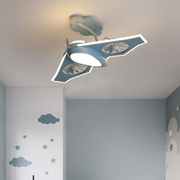 卧室吊扇灯儿童房吸顶灯，卡通造型创意，个性现代简约飞机风扇灯c2