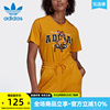 adidas阿迪达斯三叶草女装，2022春小鹿斑比休闲短袖t恤he4786