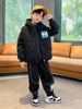 儿童装男童冬装套装2022韩版加绒加厚男孩秋冬季卫衣三件套潮