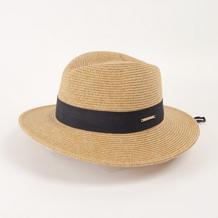 夏季透气草帽女士品质细草编织礼帽，休闲百遮阳防晒帽小众爵士帽男