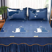 床罩床裙式床套单件，防尘保护套1.5米2米床单床垫，床笠全带枕套1.8