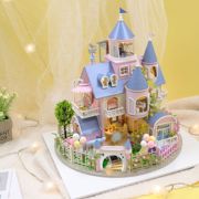 弘达diy小屋童话城堡欧式大型手工拼装别墅模型创意生日礼物木制