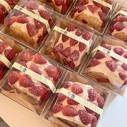4寸蛋糕盒加高打包盒草莓季甜品盒子四寸小蛋糕纸盒三明治包装盒