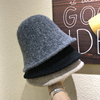 韩国毛呢水桶帽子女保暖套头百搭小众秋冬休闲高级遮脸渔夫帽
