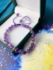 小堂家原创设计925纯银，天然紫水晶，手链女紫色编织手串礼物