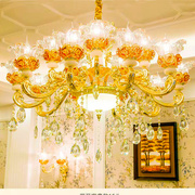 欧式水晶吊灯客厅奢华大气餐厅，卧室锌合金蜡烛，大厅别墅复式楼灯具