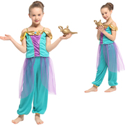 万圣节cosplay服装魔法，神灯套装表演服儿童阿拉伯公主，舞台演出服