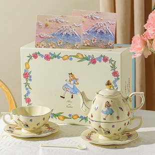 生日礼物女生送闺蜜高级感礼盒，伴手礼茶具套装结新婚礼物咖啡杯子