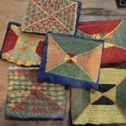 北非埃及旅行集市古堡带回彩色几何菱形手工刺绣包零钱包手拿包