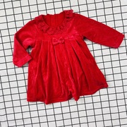 2021红公主裙小女孩洋气，女儿童宝宝生日礼服，套装雪白斗篷蕾丝